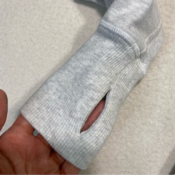 LULULEMON Womens Calm & Cozy Jacket Light Gray Size 4 - Picture 6 of 13